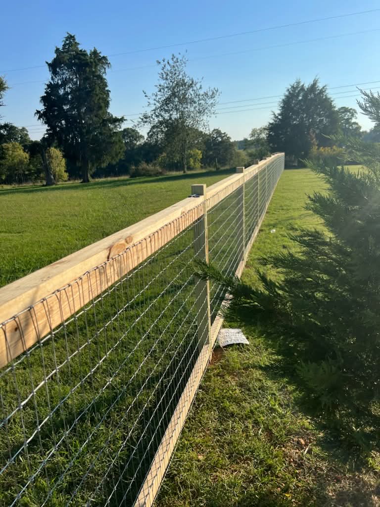 Framed Farm Fence with Wire